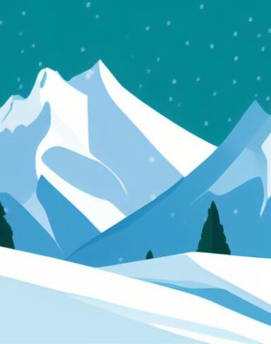 A snow on mountain range mountain range with trees in the foreground