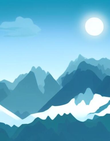 A snow on the mountain range with trees in the foreground