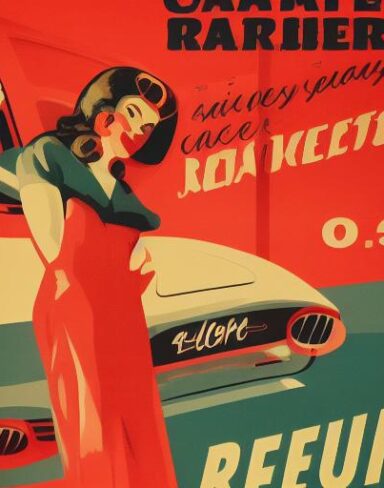 A vintage poster advertising a car repair