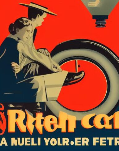 A vintage poster advertising a car repair