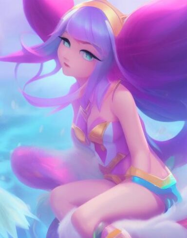 A woman that is sitting in the water