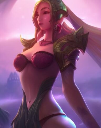 A woman that is standing in the grass