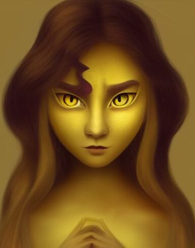 A yellow eyes person