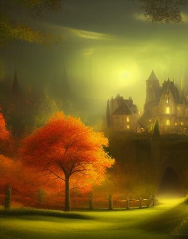 Autumn landscape art