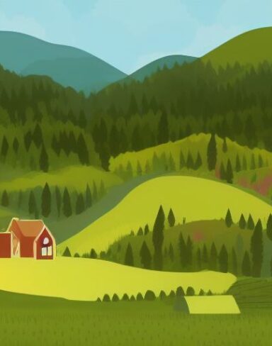 Rural landscape with some hills