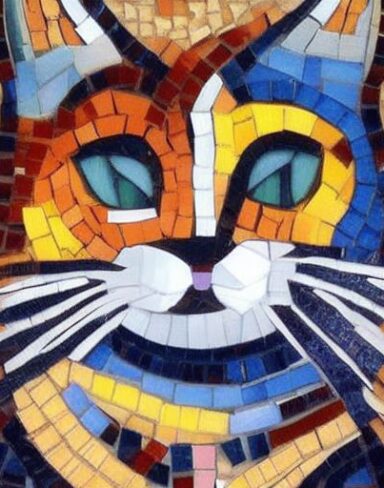 The mosaic of a cat