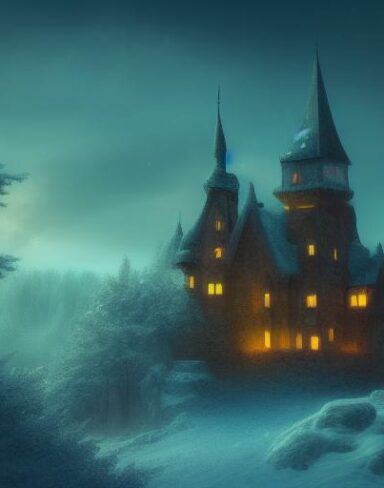 Winter landscape art