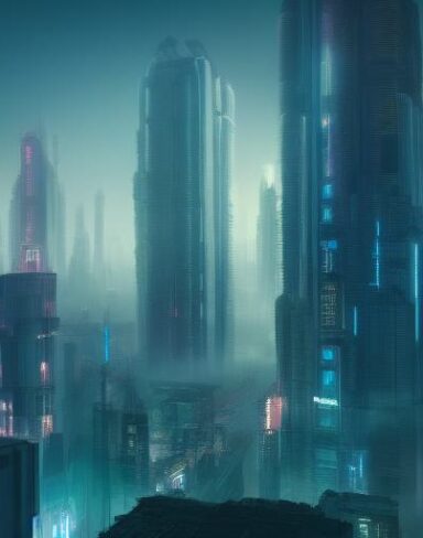 A city filled with lots of tall buildings and citizens