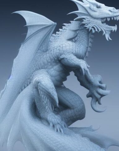 A dragon ice sculpture