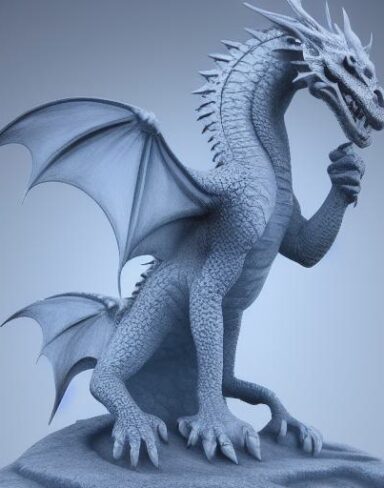 A dragon ice sculpture