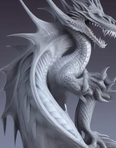 A dragon ice sculpture