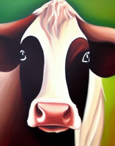 A painting of cow