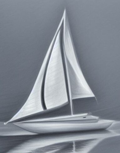 A sailboat in the water