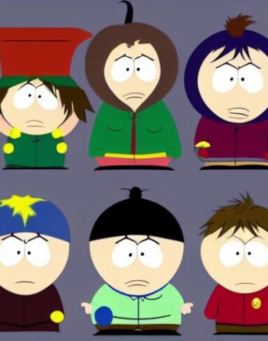 Cartoon characters south park of American animated television
