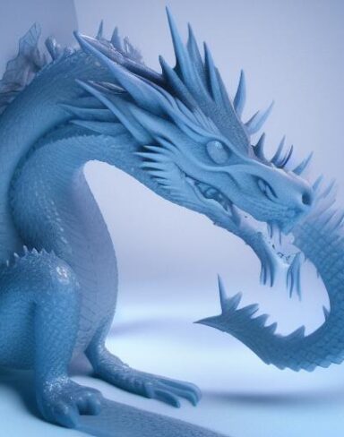 Dragon ice sculpture