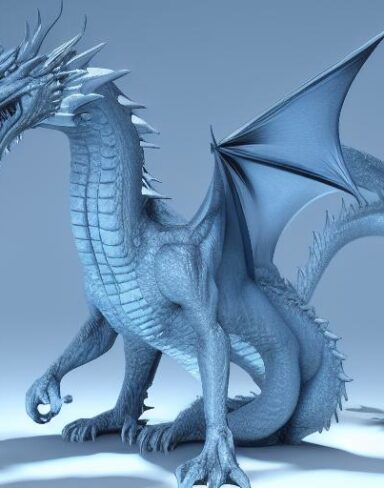 Dragon ice sculpture