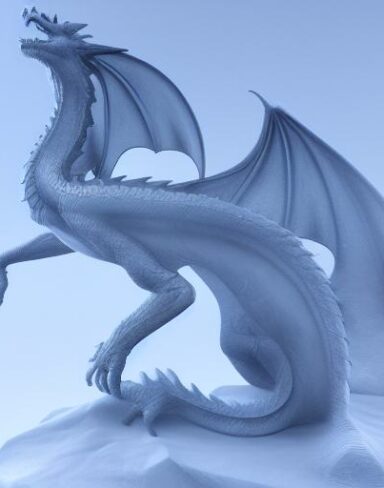Dragon ice statue