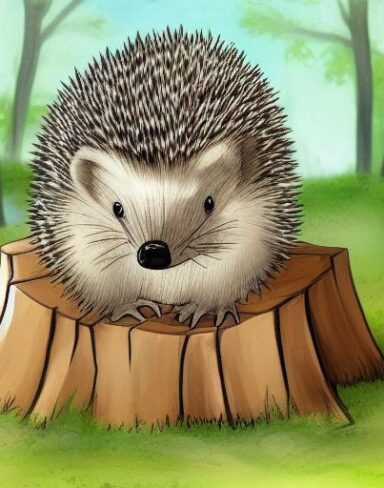 Hedge on a stump in woodland