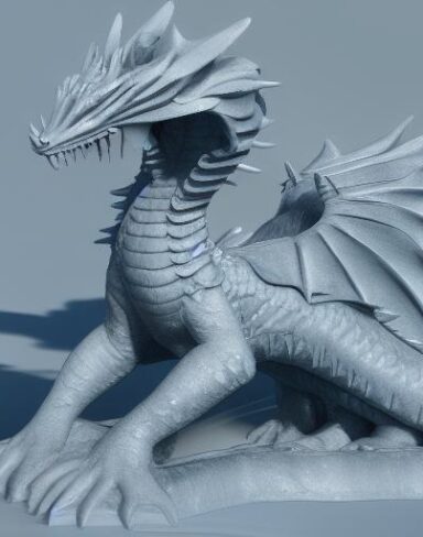 Ice sculpture of a dragon