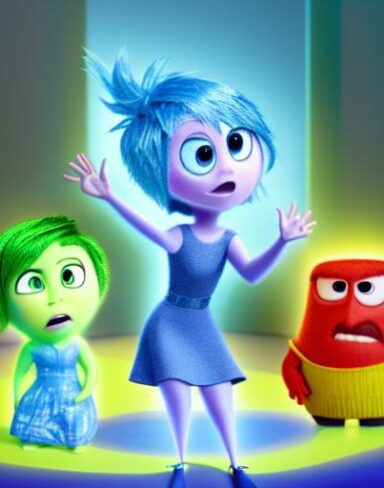 Inside out Disney characters in a movie