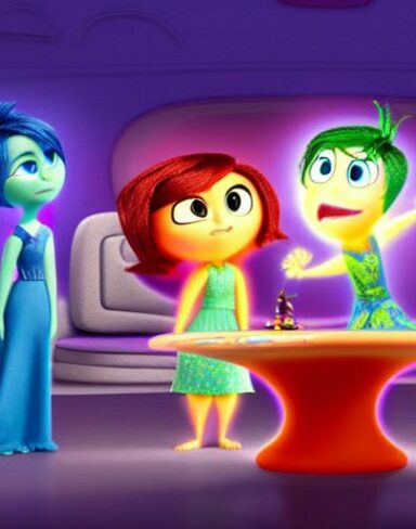 Inside out Disney characters in a movie