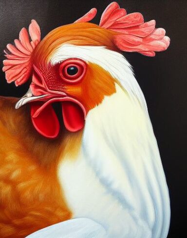 Painting of hen