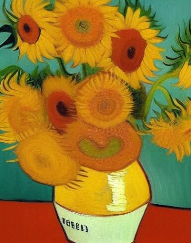 Painting of sunflowers
