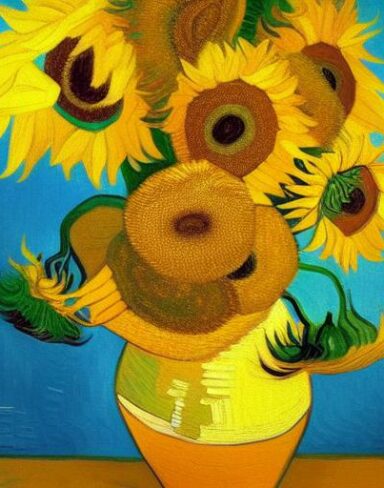 Sunflowers painting