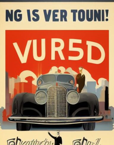 Vintage poster advertising vehicle