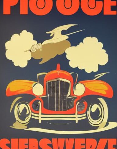 Vintage poster of the auto service