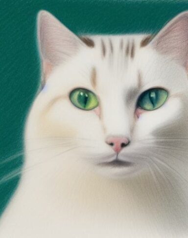 A close up of a standing cat