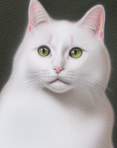 A close up of a standing cat