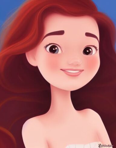 A girl with brown hair