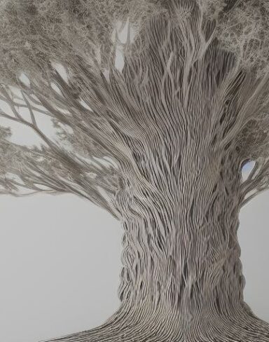 A paper art of tree