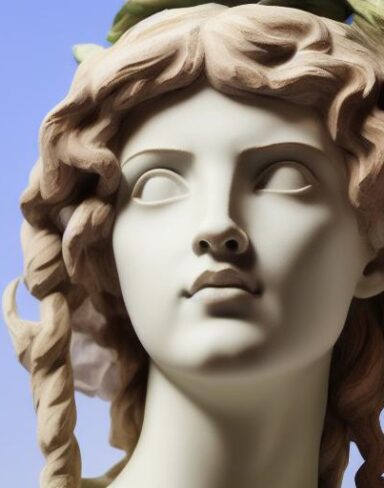 A statue of pretty female