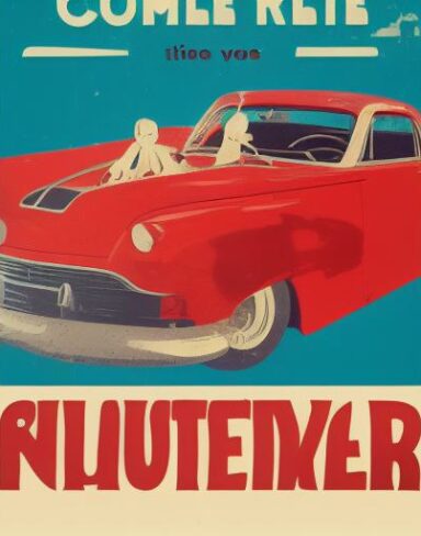 A vintage poster advertising a old car repair