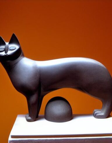 Cat sculpture statue