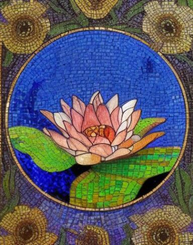 Flower in a mosaic