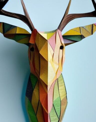 Paper cut of the deer