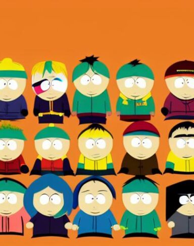 A group of south park cartoon characters from animation