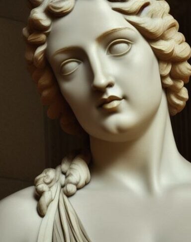 A statue of pretty female