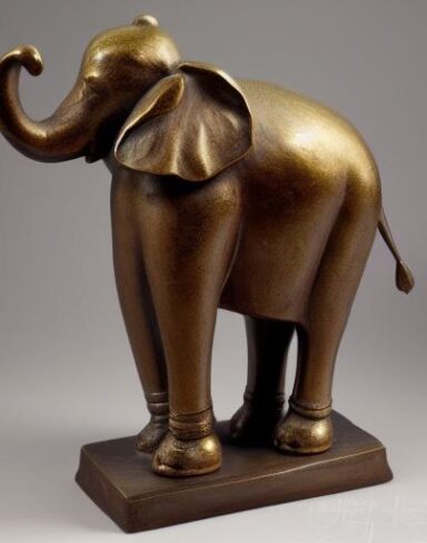 Bronze elephant statue
