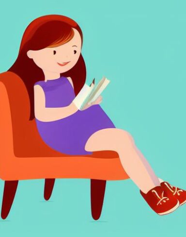 Girl sitting on a chair