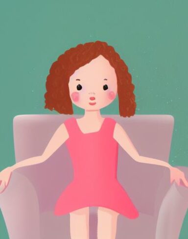 Girl sitting on a chair