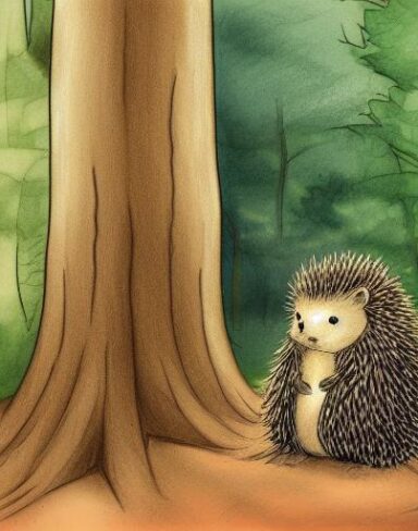 Hedge on a stump in woodland