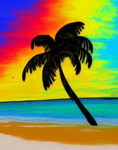 Palm tree on a beach