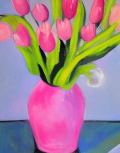 Pink flowers in a vase