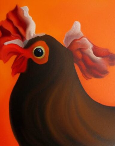 The painting of hen