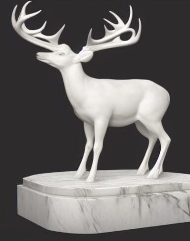 White deer statue