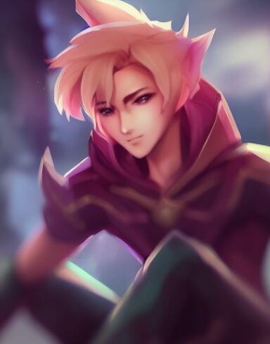 A boy with a beautiful face sitting on a rock